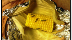 Milho cozido no forno