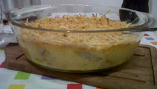 Escondidinho de frango com creme de milho