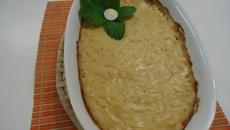 Gratinado de bacalhau e palmito