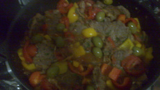 Filé ao molho de pimentões