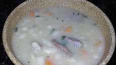 Feijão branco saboroso