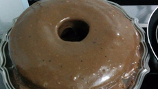 Bolo simples de chocolate com Licor Amarula