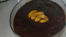 Sobremesa gelada de pêssego