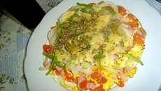 Pizza portuguesa de frigideira light