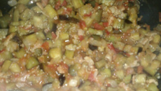 Berinjela refogada com bacon