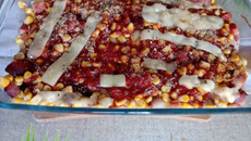 Arroz de forno com presunto e queijo