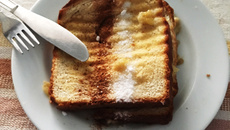 Torta de banana de sanduicheira