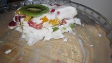 Gelado de morango, laranja e manga Claudiakucau