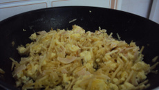 Ovos mexidos crocantes