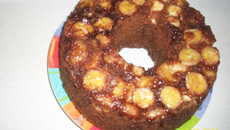 Bolo de chocolate com banana