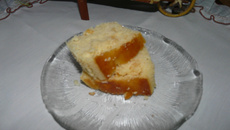 Bolo de fubá de milho branco