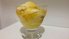 Mousse de manga rosa e limão siciliano