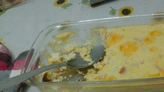 Souflé de ricota com queijo cheddar