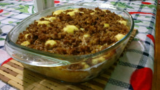 Torta salgada com carne moída