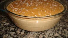 Arroz doce com açúcar queimado