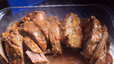 Carne recheada na pressão