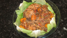 Frango com Pequí e repolho