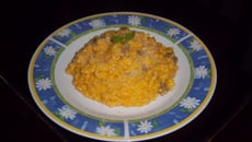 Risoto de carne seca com abóbora