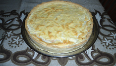 Quiche de queijo com presunto