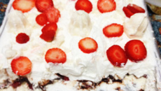 Merengue trufado de morango