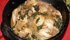 Frango com espinafre