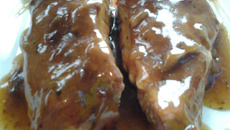 Costelinha no casulo ao molho madeira