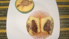 Bolinho de castanha-do-pará com recheio de avelã