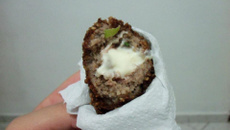 Quibe recheado com mussarela