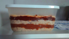 Pavê de amendoim com barra de chocolate amargo