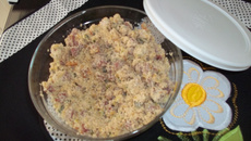 Farofa de ovos molhadinha