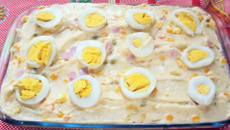 Torta de pão de forma de legumes