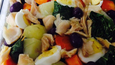 Bacalhau gratinado no azeite