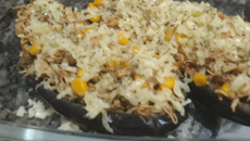 Berinjela recheada ao forno