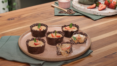 Cestinha de chocolate saudável