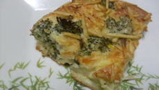 Torta de brócolis e queijo