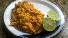 Camarão cozido com limão