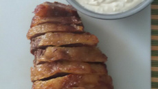 Picanha assada com creme parmesão