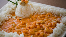 Estrogonofe de camarão