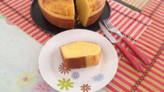 Bolo de fubá e amido de milho