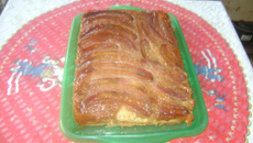 Bolo de banana duas camadas