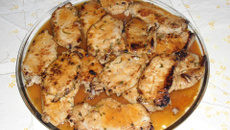 Lombo com molho de laranja