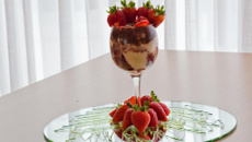 Bombom aberto de morango