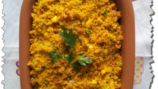 Farofa de pimentões e dendê