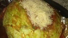 Repolho recheado com quibe do casal amor na cozinha