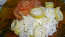 Arroz com broto de bambu