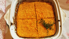 Suflê de cenoura com farinha de aveia