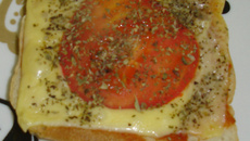 Pizza rápida de pão de forma