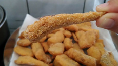 Iscas de merluza frito