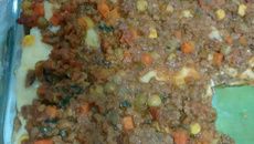 Pão quente de carne moída