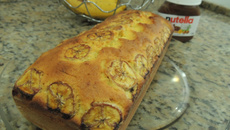 Bolo de Banana com recheio de Nutella
